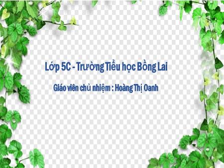 Bài giảng Tập đọc Lớp 5 - Bài: Chuyện một khu vườn nhỏ - Năm học 2023-2024 - Hoàng Thị Oanh