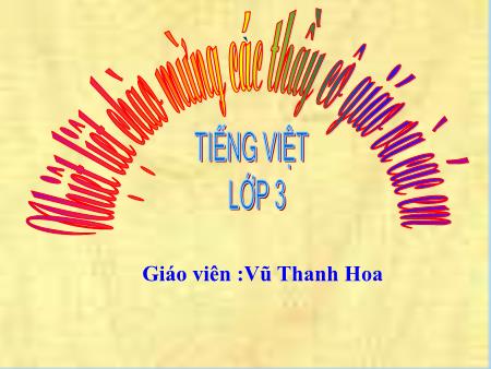 Bài giảng Tiếng Việt Lớp 3 - Bài 11C: Em yêu quê hương (Tiết 1) - Năm học 2017-2018 - Vũ Thanh Hoa