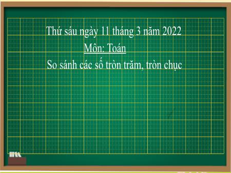 Bài giảng Toán Lớp 2 Sách KNTT - Bài 50: So sánh các số tròn trăm, tròn chục - Năm học 2021-2022