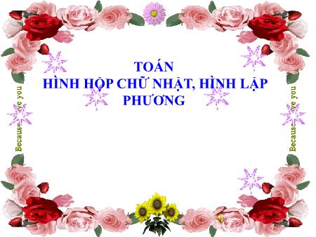 Bài giảng Toán Lớp 5 - Bài: Hình hộp chữ nhật, hình lập phương - Năm học 2021-2022