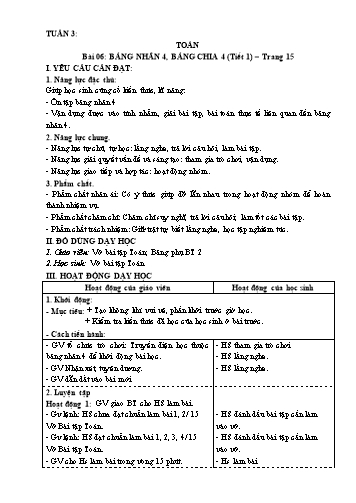 Giáo án buổi 2 môn Toán Lớp 3 Sách KNTT - Tuần 3