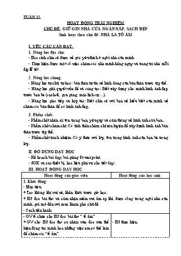 Giáo án HĐTN Lớp 3 Sách KNTT - Tuần 15