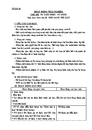 Giáo án HĐTN Lớp 3 Sách KNTT - Tuần 16