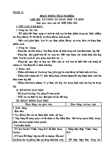 Giáo án HĐTN Lớp 3 Sách KNTT - Tuần 22