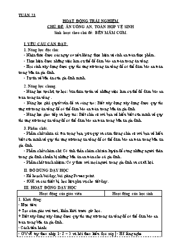 Giáo án HĐTN Lớp 3 Sách KNTT - Tuần 23