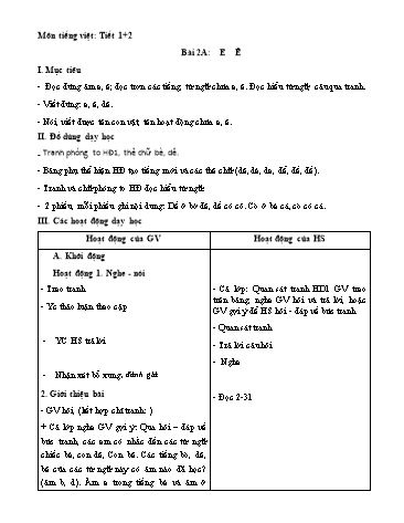 Giáo án Tiếng Việt Lớp 1 (Sách Cùng học để phát triển năng lực) - Tuần 2