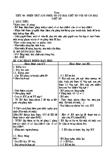 Giáo án Toán Khối 2 Sách KNTT - Tuần 13