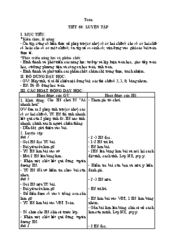 Giáo án Toán Khối 2 Sách KNTT - Tuần 14