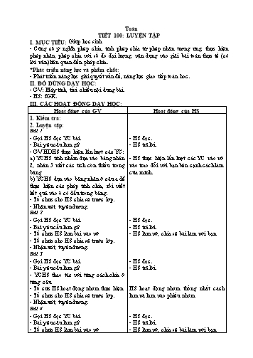 Giáo án Toán Khối 2 Sách KNTT - Tuần 21