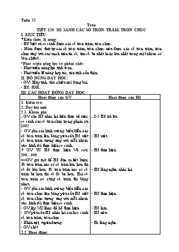 Giáo án Toán Khối 2 Sách KNTT - Tuần 25