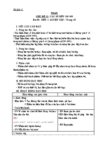 Giáo án Toán Lớp 3 Sách KNTT - Tuần 27 Giáo án Toán Lớp 3 Sách KNTT - Tuần 27