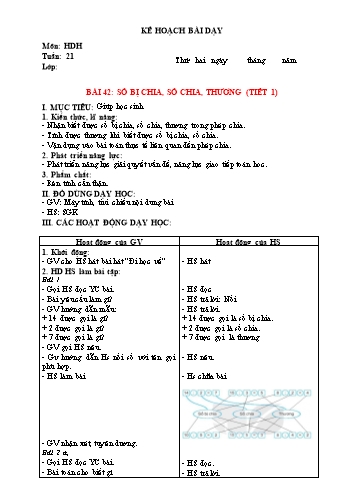 Kế hoạch bài dạy Toán Lớp 2 Sách KNTT (Buổi 2) - Tuần 21
