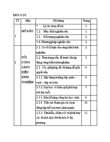 Sáng kiến kinh nghiệm Một số giải pháp xây dựng trường học thân thiện – học sinh tích cực