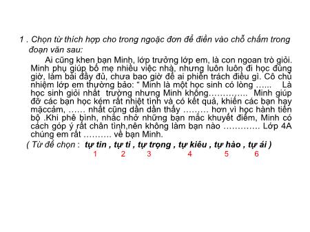 Bài giảng Tiếng Việt 1 - Tuần 6, Mở rộng vốn từ: Trung