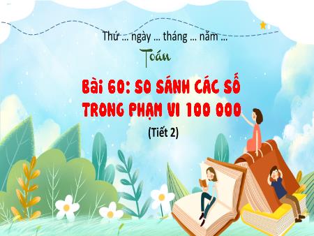 Bài giảng Toán 3 (Kết nối tri thức) - Bài 60: So sánh các số trong phạm vi 100 000 (Tiết 2)
