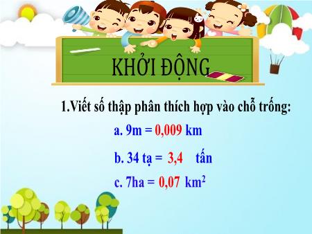 Bài giảng Toán 5 - Bài: Cộng hai số thập phân