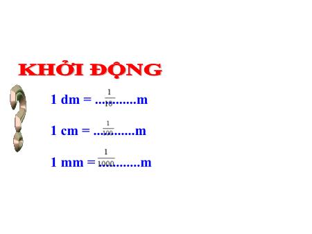 Bài giảng Toán 5 - Bài: Khái niệm số thập phân