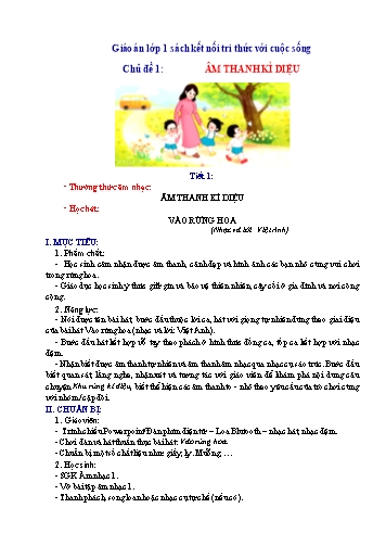 Kế hoạch bài dạy Âm Nhạc 1 (Kết nối tri thức) - Chủ đề 1: Âm thanh kì diệu